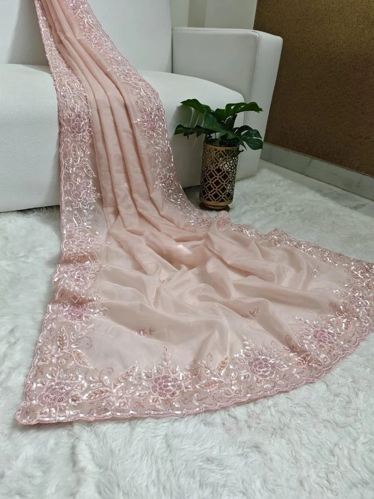 PREMIUM-ORGANZA-SAREE-WITH-HANDCRAFTED-BEADS,-PEARLS,-AND-CUTDANA-DETAILING-IN-PINK